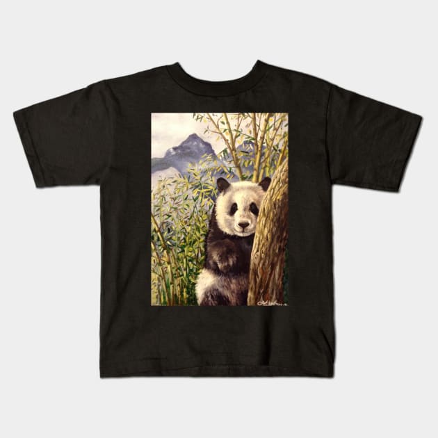 Giant Panda Kids T-Shirt by Artbythree